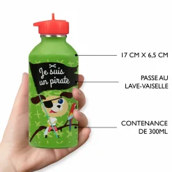 Gourdes*Draeger Paris Gourde inox enfant - Je suis un pirate