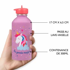 Gourdes|Fournitures Scolaires*Draeger Paris Gourde inox enfant - Ma gourde magique