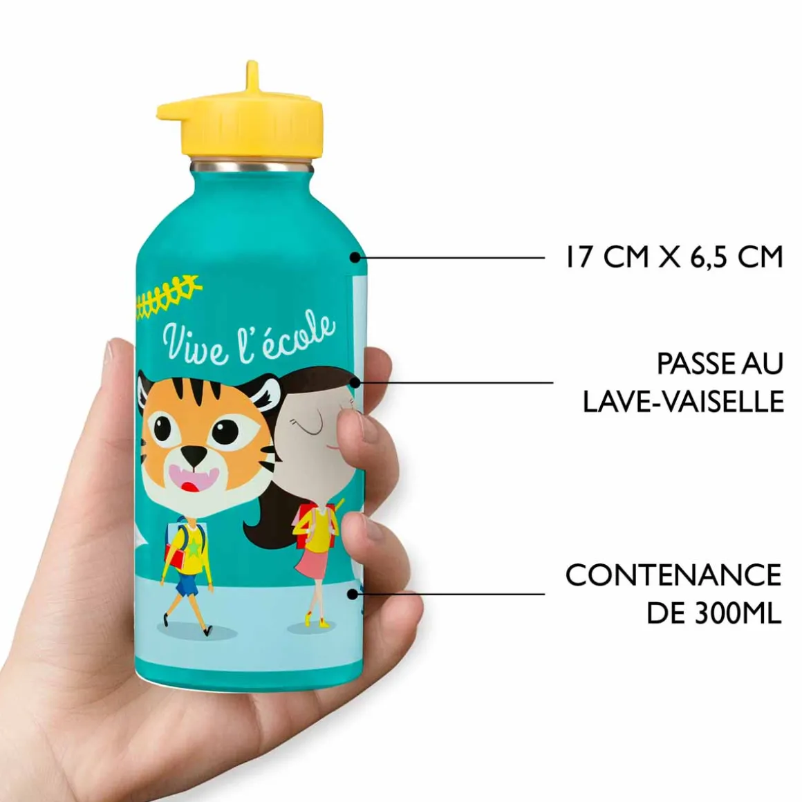 Gourdes*Draeger Paris Gourde inox enfant - Vive l'école