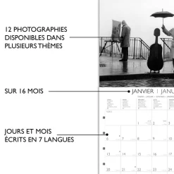 Calendriers|Agendas*Draeger Paris Grand Calendrier Mural 29x29 cm 2025
