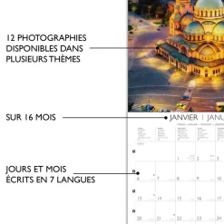 Calendriers|Agendas*Draeger Paris Grand Calendrier Mural 29x29 cm 2025