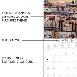Calendriers|Agendas*Draeger Paris Grand Calendrier Mural 29x29 cm 2025