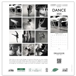 Calendriers|Agendas*Draeger Paris Grand Calendrier Mural 29x29 cm 2025 - Danse