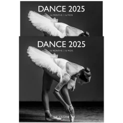 Calendriers|Agendas*Draeger Paris Grand Calendrier Mural 29x29 cm 2025 - Danse