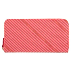Portefeuilles*Draeger Paris Grand portefeuille femme - rayures rouges et roses