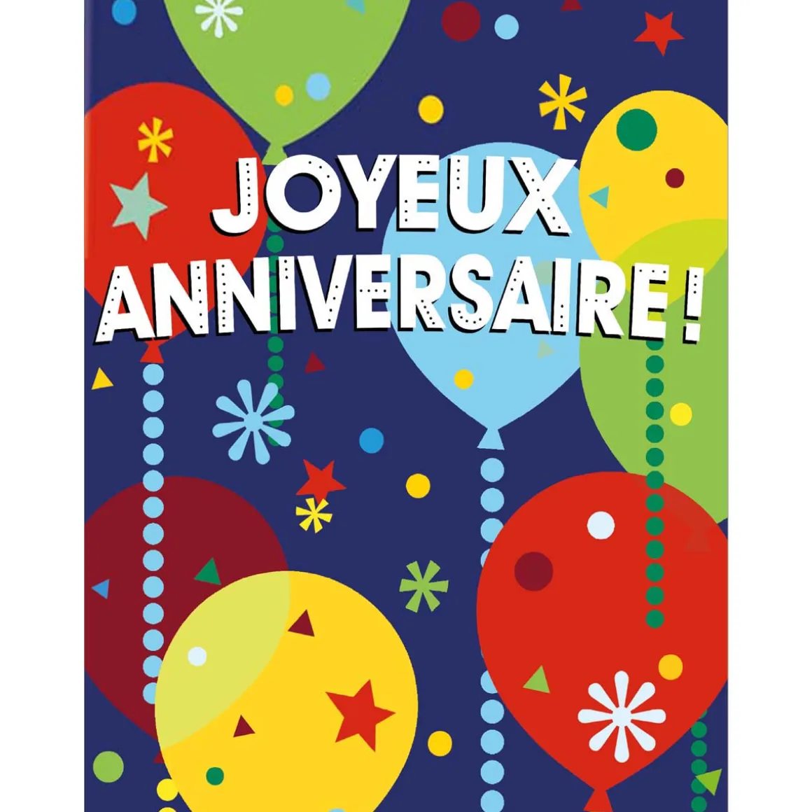 Cartes Géantes|Anniversaire & Invitations*Draeger Paris Grande carte anniversaire Ballons multicolores