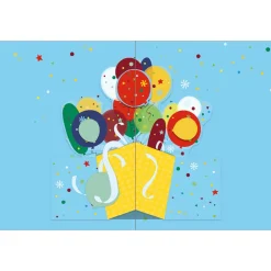 Cartes Géantes|Anniversaire & Invitations*Draeger Paris Grande carte anniversaire Ballons multicolores