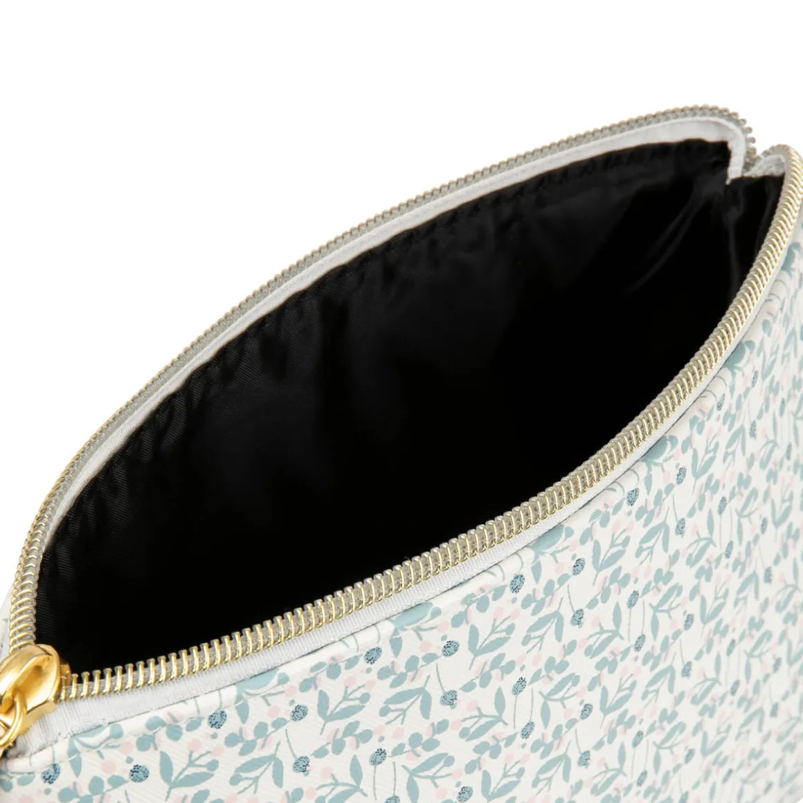 Pochettes & Trousses|Pochettes & Miroirs*Draeger Paris Grande pochette Feuilles bleues