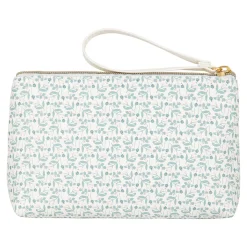 Pochettes & Trousses|Pochettes & Miroirs*Draeger Paris Grande pochette Feuilles bleues