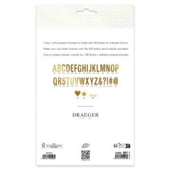 Décorations De Table*Draeger Paris Guirlande décorative - 100 lettres et symboles fournis - or à chaud - Spécial Réveillon