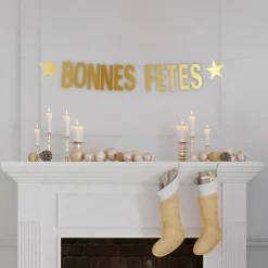 Décorations De Table*Draeger Paris Guirlande décorative - 100 lettres et symboles fournis - or à chaud - Spécial Réveillon