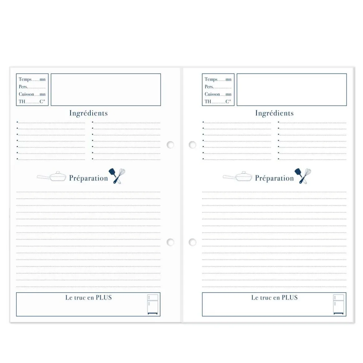 Organiseurs*Draeger Paris Kit classeur de recettes