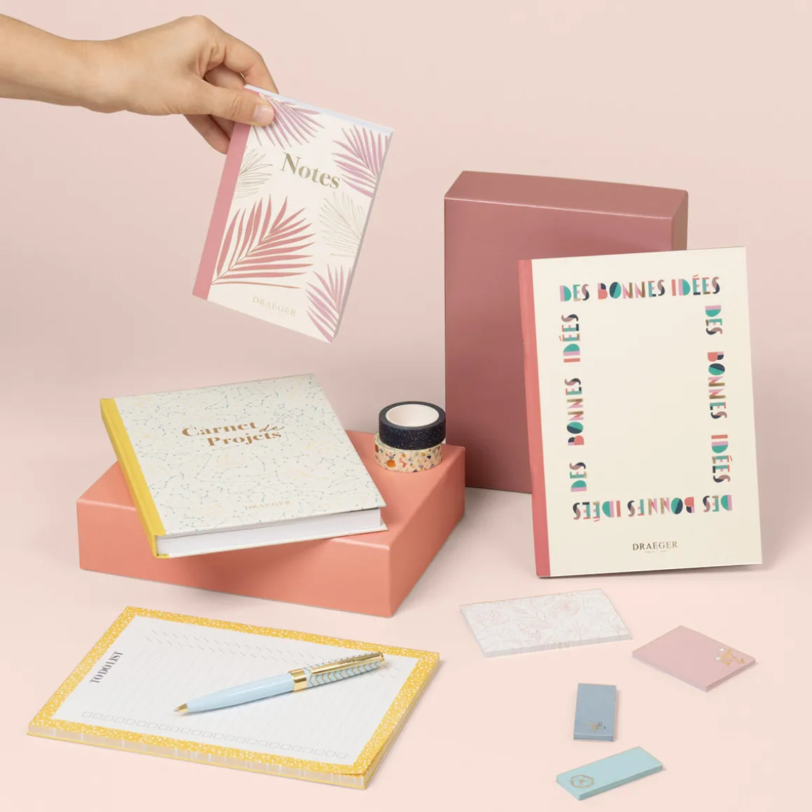 Organiseurs|Carnets & Blocs-notes*Draeger Paris Lot de 3 carnets A5 lignés - Des bonnes idées