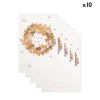Cartes De Noêl*Draeger Paris Lot de 10 Cartes de vœux Couronne de Noël
