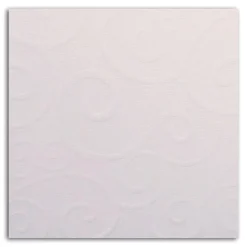 Papier Unitaire*Draeger Paris Lot de 5 Feuilles de Papier Scrapbooking Moucheté - Blanc arabesque