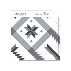 Stickers De Carrelage|Stickers & Embellissements*Draeger Paris Lot de 5 Stickers Carrelage 15x15 cm Etoile Grise