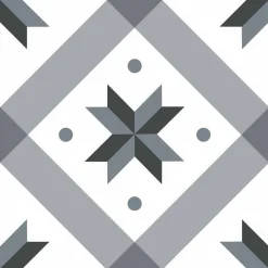 Stickers De Carrelage|Stickers & Embellissements*Draeger Paris Lot de 5 Stickers Carrelage 15x15 cm Etoile Grise