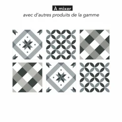 Stickers De Carrelage|Stickers & Embellissements*Draeger Paris Lot de 5 Stickers Carrelage 15x15 cm Etoile Grise