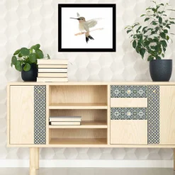 Stickers De Carrelage|Stickers & Embellissements*Draeger Paris Lot de 5 Stickers Carrelage 15x15 cm Motifs Floraux Vert d'eau