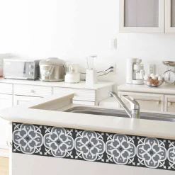 Stickers De Carrelage|Stickers & Embellissements*Draeger Paris Lot de 5 Stickers carrelage 15x15 cm Lys Noir