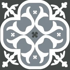 Stickers De Carrelage|Stickers & Embellissements*Draeger Paris Lot de 5 Stickers carrelage 15x15 cm Lys Noir