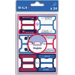 Stickers Muraux|Stickers D'organisation*Draeger Paris Lot de 24 stickers onglets frenchy