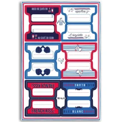 Stickers Muraux|Stickers D'organisation*Draeger Paris Lot de 24 stickers onglets frenchy