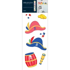 Stickers & Embellissements*Draeger Paris Lot de Sticker Mural Pirate Chapeau Et Trésor & L'ours Bleu