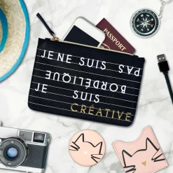 Pochettes & Trousses|Pochettes & Miroirs*Draeger Paris Lot Pochette & Miroir Je ne suis pas bordélique