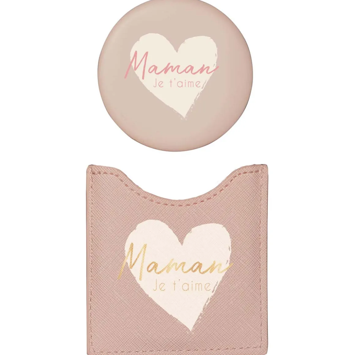 Pochettes & Trousses|Pochettes & Miroirs*Draeger Paris Lot Pochette & Miroir Maman Je T'aime