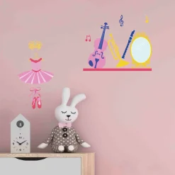 Stickers & Embellissements*Draeger Paris Lot Sticker Mural Princesse Et Prince & Sticker Mural Ballerine