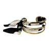 Bracelets*Draeger Paris Manchette Foulard Cocktail Noir et Blanc