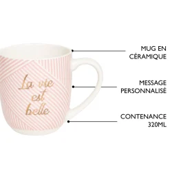 Mugs Personnalisés*Draeger Paris Mug cadeau - La vie est belle