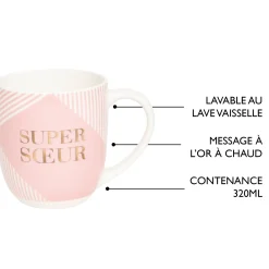 Mugs Personnalisés*Draeger Paris Mug cadeau - Super Sœur