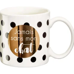 Mugs Personnalisés*Draeger Paris Mug cadeau Jamais sans mon chat
