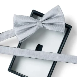 Nœuds Papillon*Draeger Paris Noeud Papillon à Fines Rayures - Gris