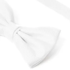 Mariage|Nœuds Papillon*Draeger Paris Noeud papillon - Imprimé Natté - Blanc - Jacquard de soie - Prénoué - Homme - Draeger