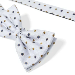 Nœuds Papillon*Draeger Paris Noeud papillon à pois bleu marine et camel