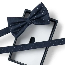 Nœuds Papillon*Draeger Paris Noeud papillon bleu marine à pois blancs