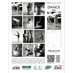 Calendriers|Agendas*Draeger Paris Petit Calendrier Mensuel 2025 14x18 cm - Danse