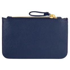 Pochettes & Trousses|Pochettes & Miroirs*Draeger Paris Petite pochette Feuilles bleues