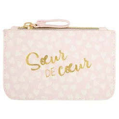 Pochettes & Trousses|Pochettes & Miroirs*Draeger Paris Petite pochette Soeur de cœur