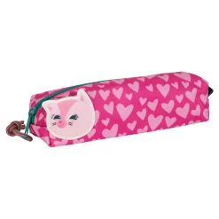 Fournitures Scolaires*Draeger Paris Petite trousse chat coeurs
