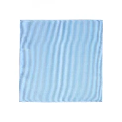 Mariage|Pochette De Costume*Draeger Paris Pochette de costume en 100% soie - Twill de soie- Bleu et Blanc - 26x26 cm - Draeger