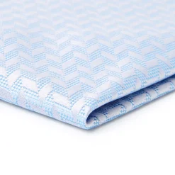 Mariage|Pochette De Costume*Draeger Paris Pochette de costume en 100% soie - Twill de soie - Bleu et gris - 26x26 cm - Draeger