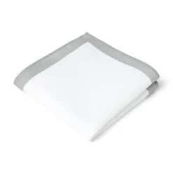 Pochette De Costume*Draeger Paris Pochette de costume en lin - blanc et gris