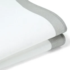 Pochette De Costume*Draeger Paris Pochette de costume en lin - blanc et gris