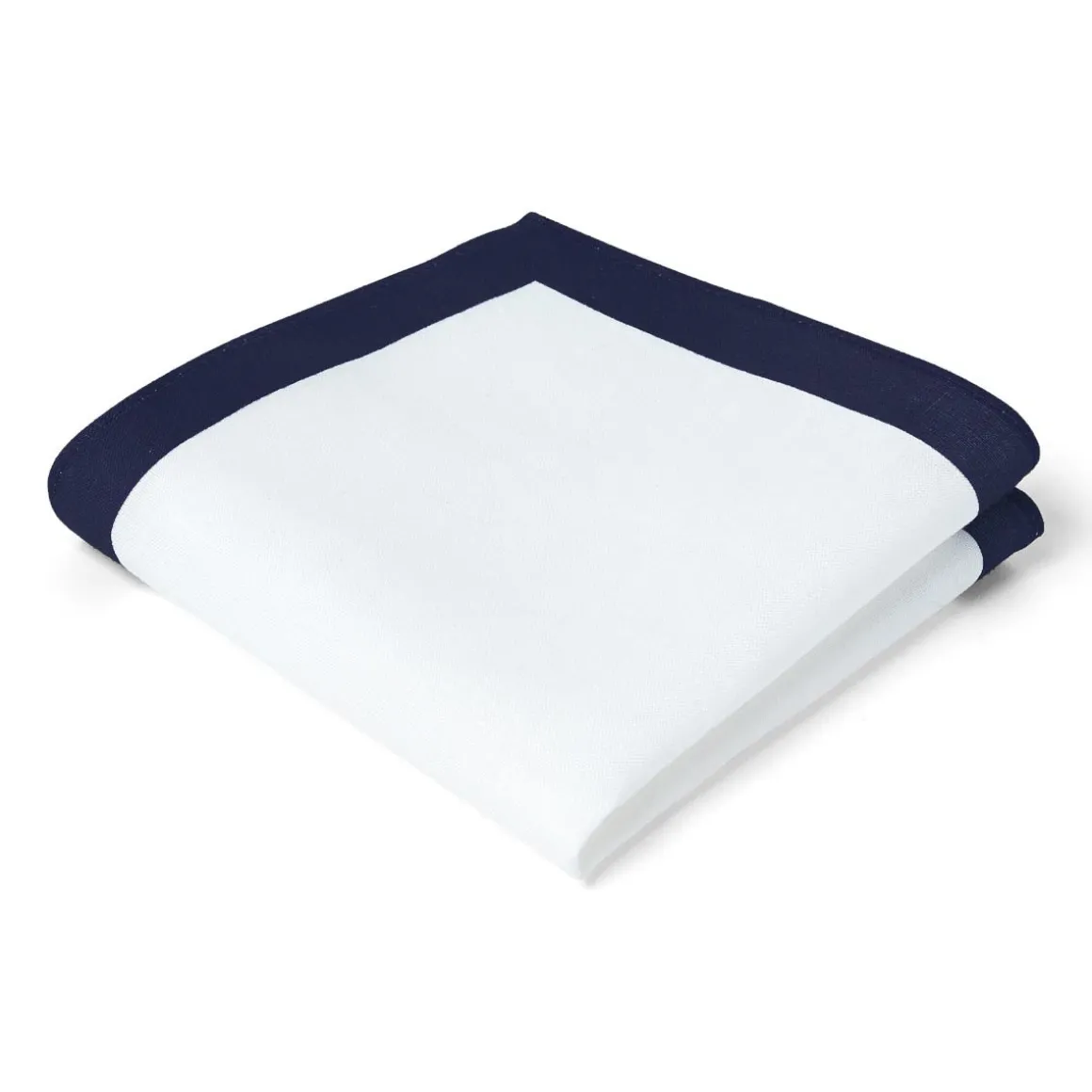 Pochette De Costume*Draeger Paris Pochette de costume en lin - blanc et marine