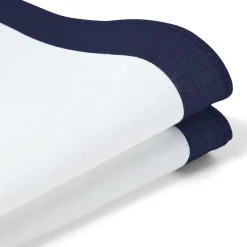 Pochette De Costume*Draeger Paris Pochette de costume en lin - blanc et marine