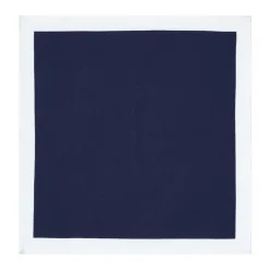 Pochette De Costume*Draeger Paris Pochette de costume en lin - marine et blanc